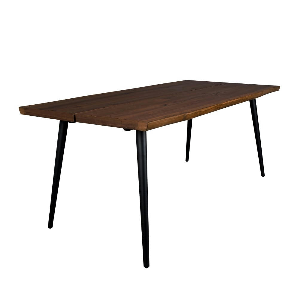 ALAGON - Table à manger 180x90cm bois foncé