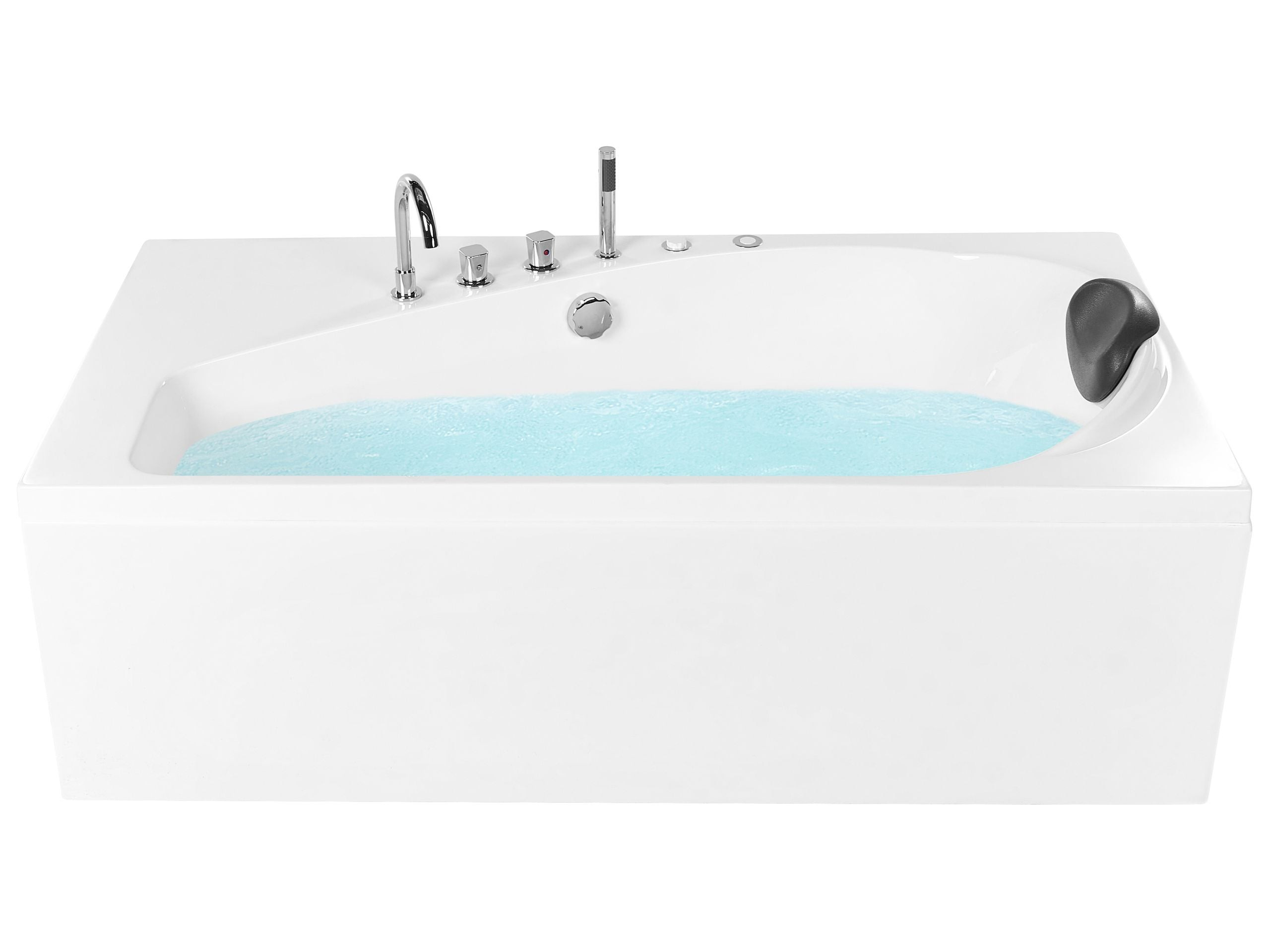 Wanna z hydromasażem narożna prawa 175x80 cm biała