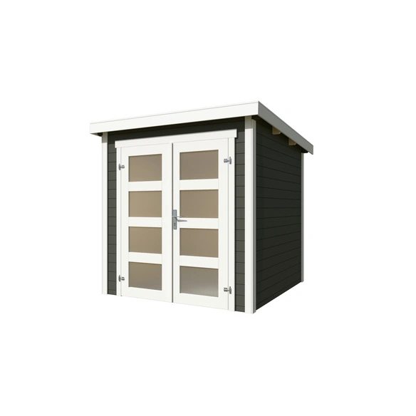 Gartenhaus »Zambezi«, BxHxT: 270 x 211 x 224,6 cm (Außenmaß inkl. Dachüberstand), grüngrau