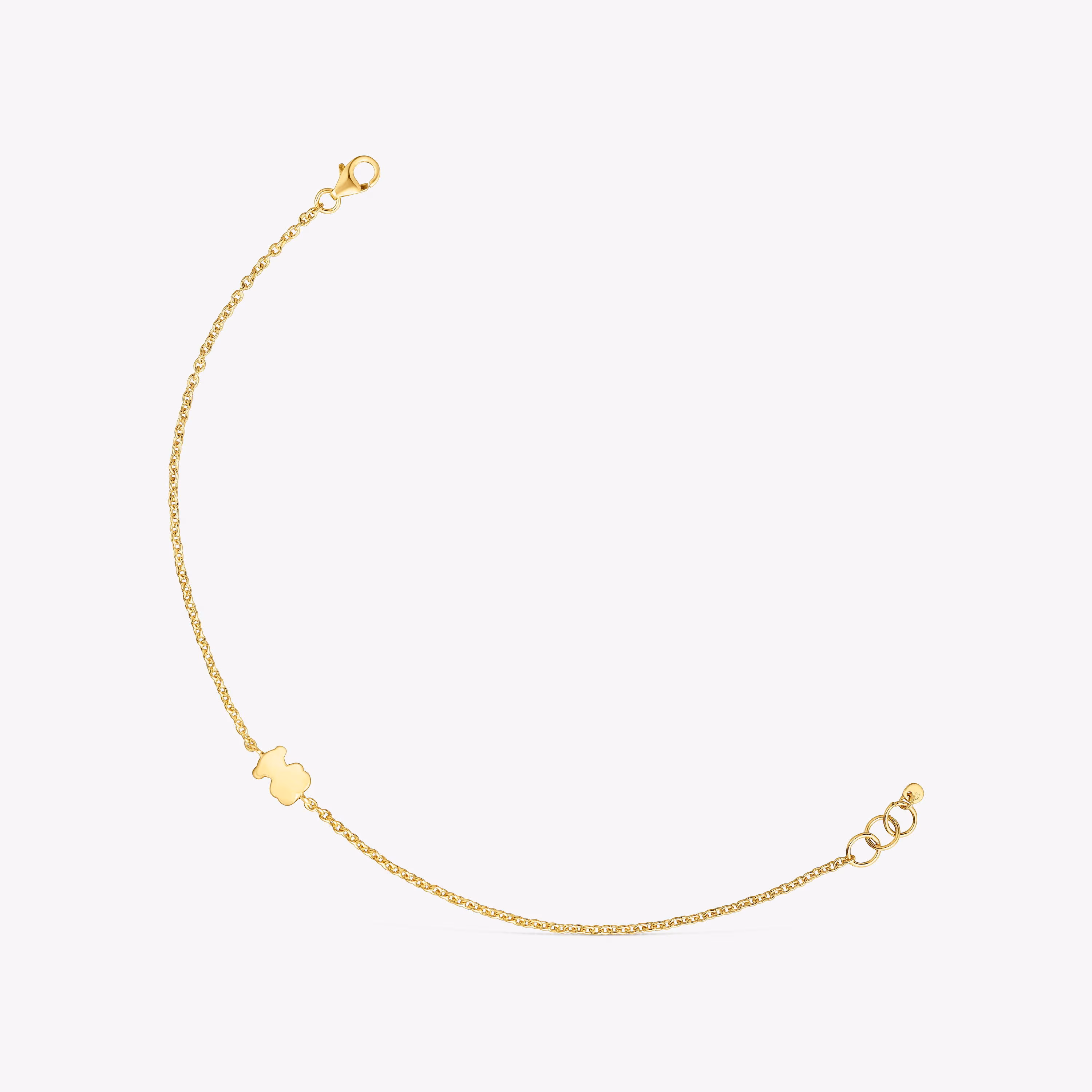 Pulsera cadena de oro con motivo oso 7 mm Sweet Dolls