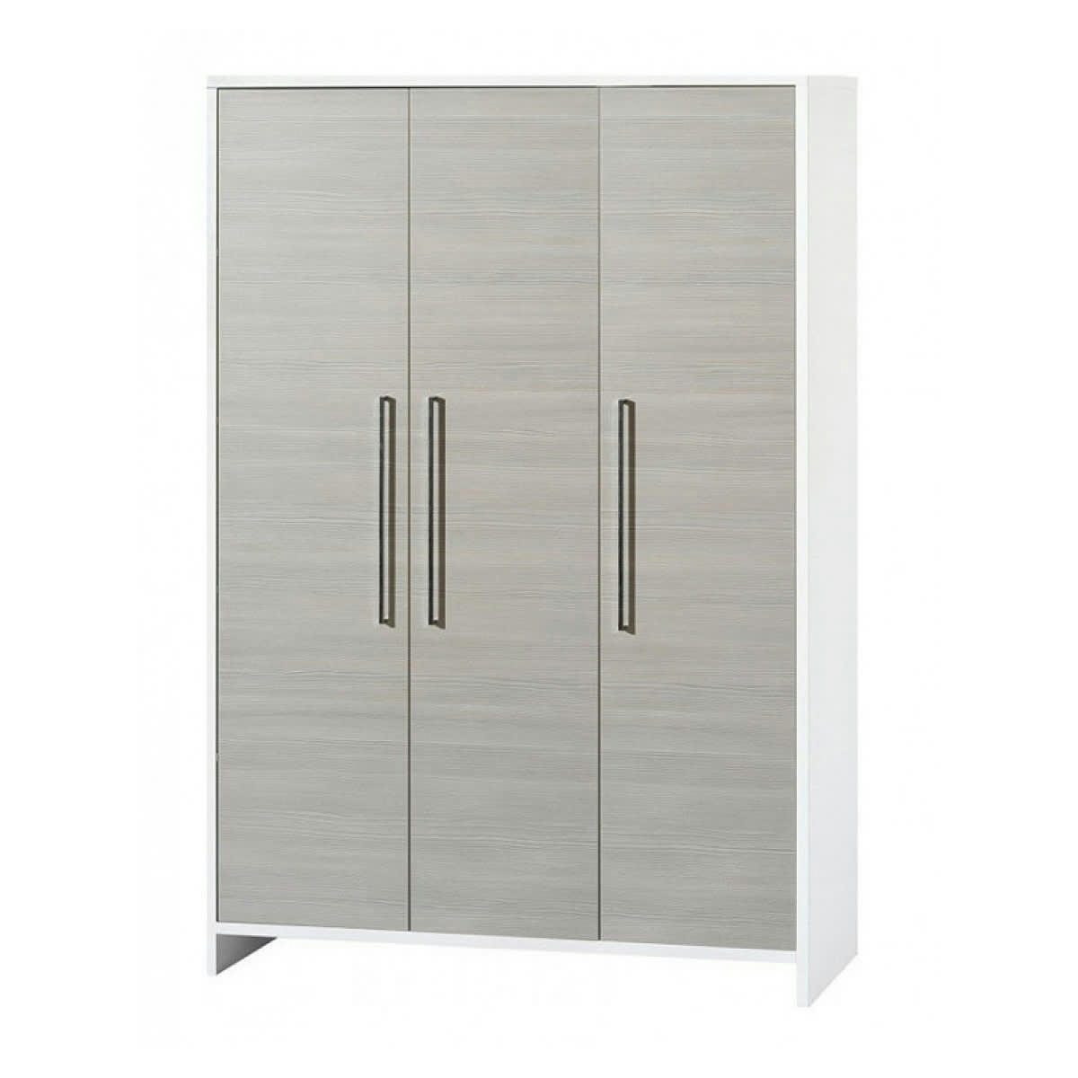 ECO SILVER - Armoire enfant 3 portes gris