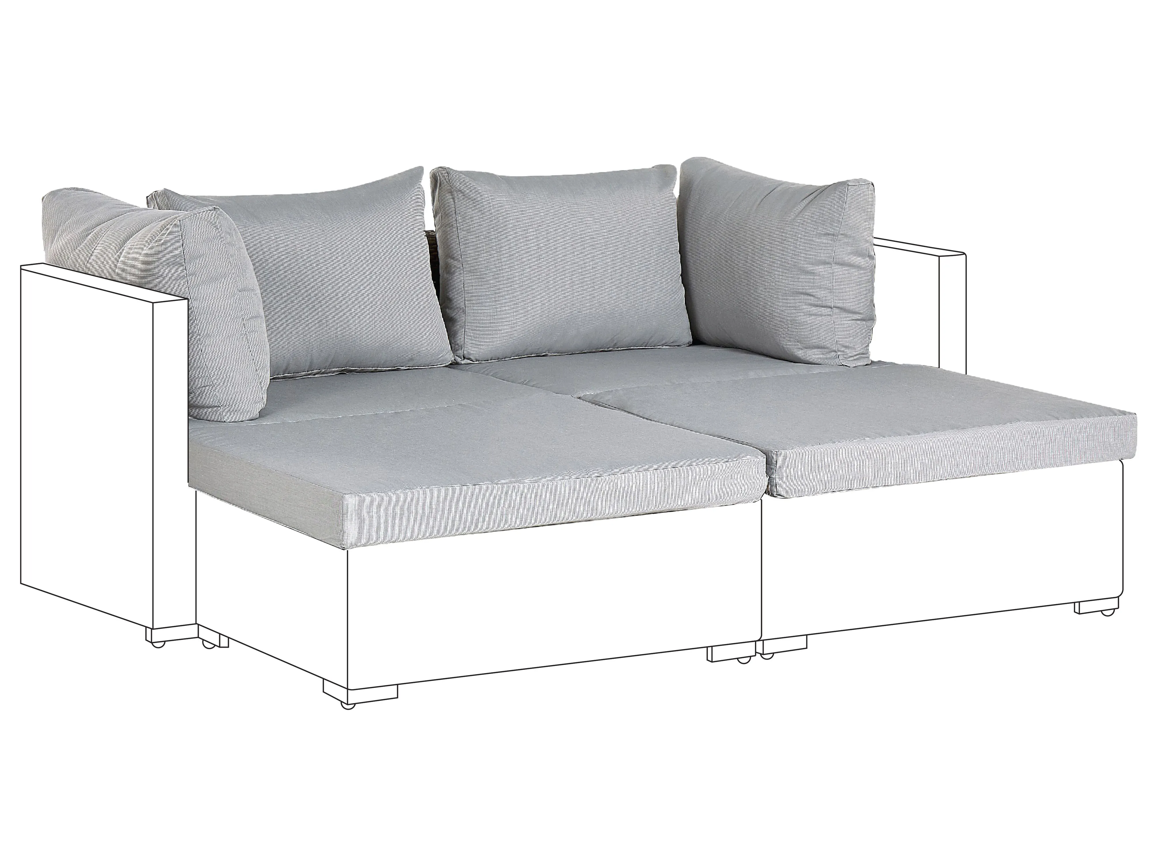 Outdoor Cushion Cover Set NOTO Grey