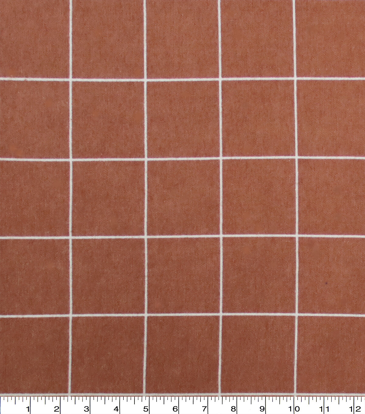 Windowpane Rust Super Snuggle Flannel Fabric