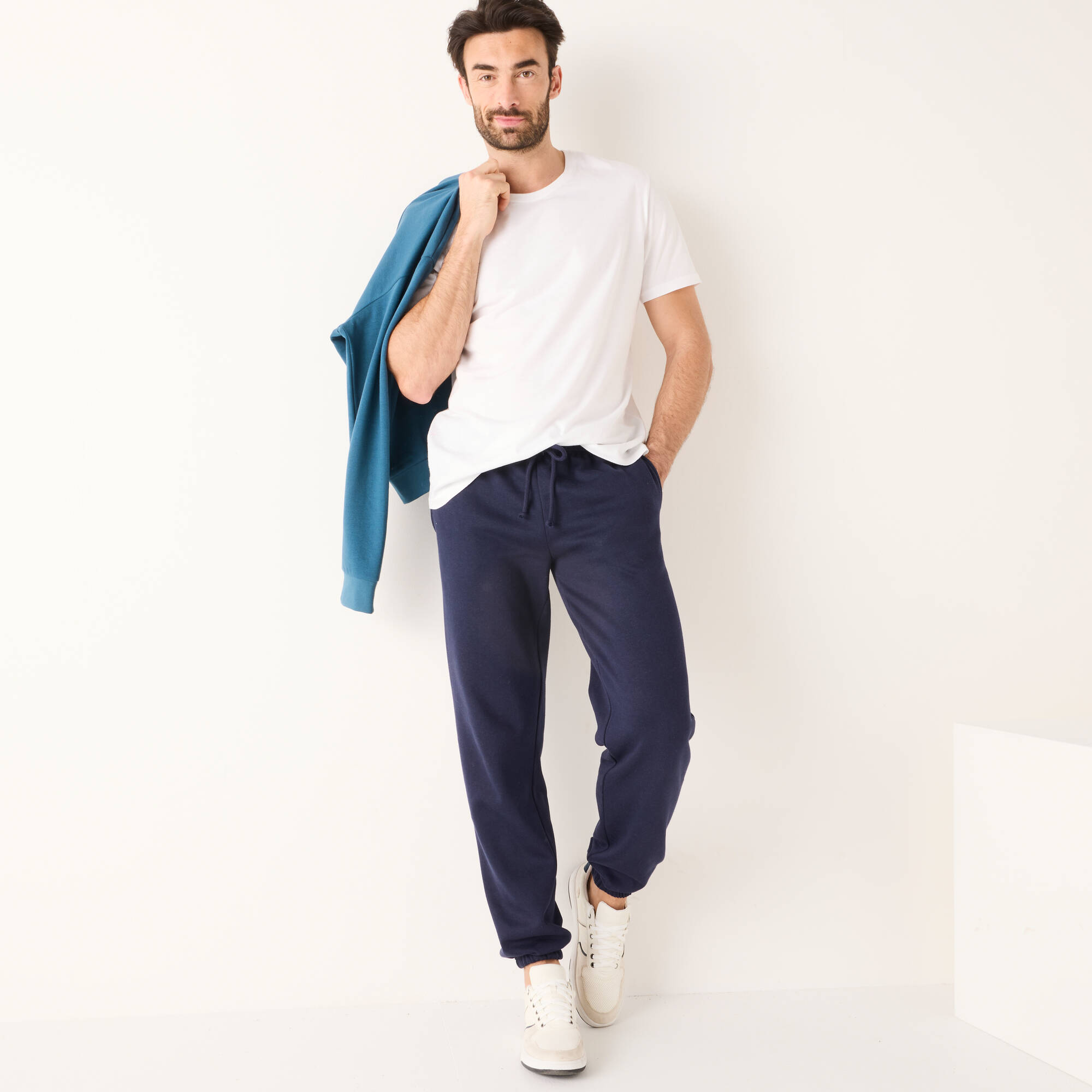 Pantalon jogging molleton bas élastiqué