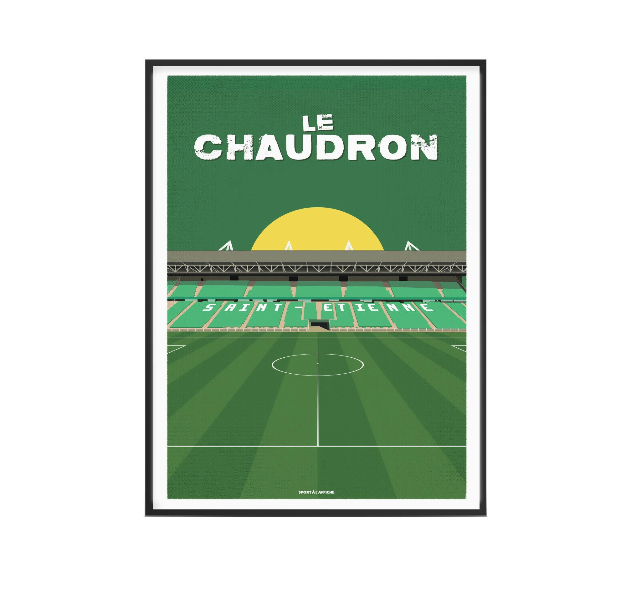 SAINT-ETIENNE - Affiche Stade Foot - Stade Geoffroy Guichard - 30 x 40 cm