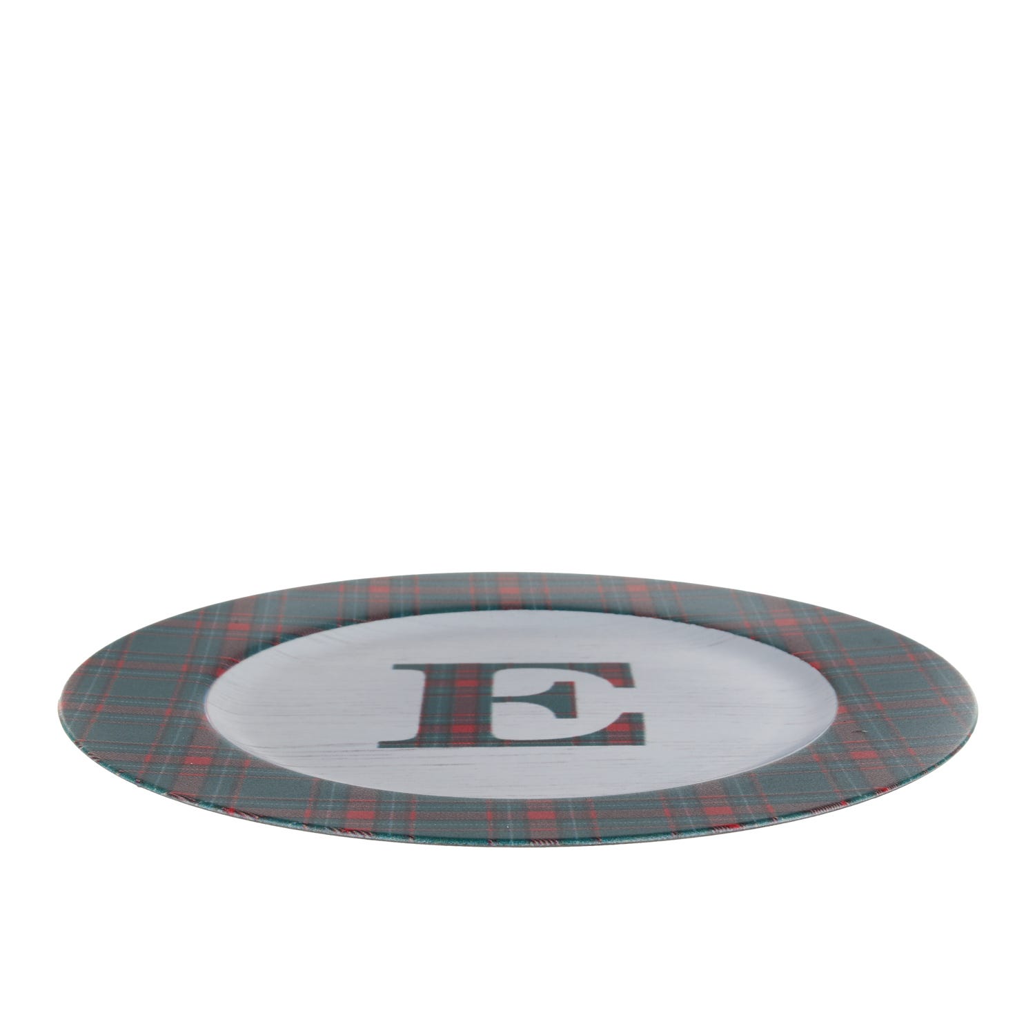 Sottopiatto Natale lettera E 33 cm in plastica