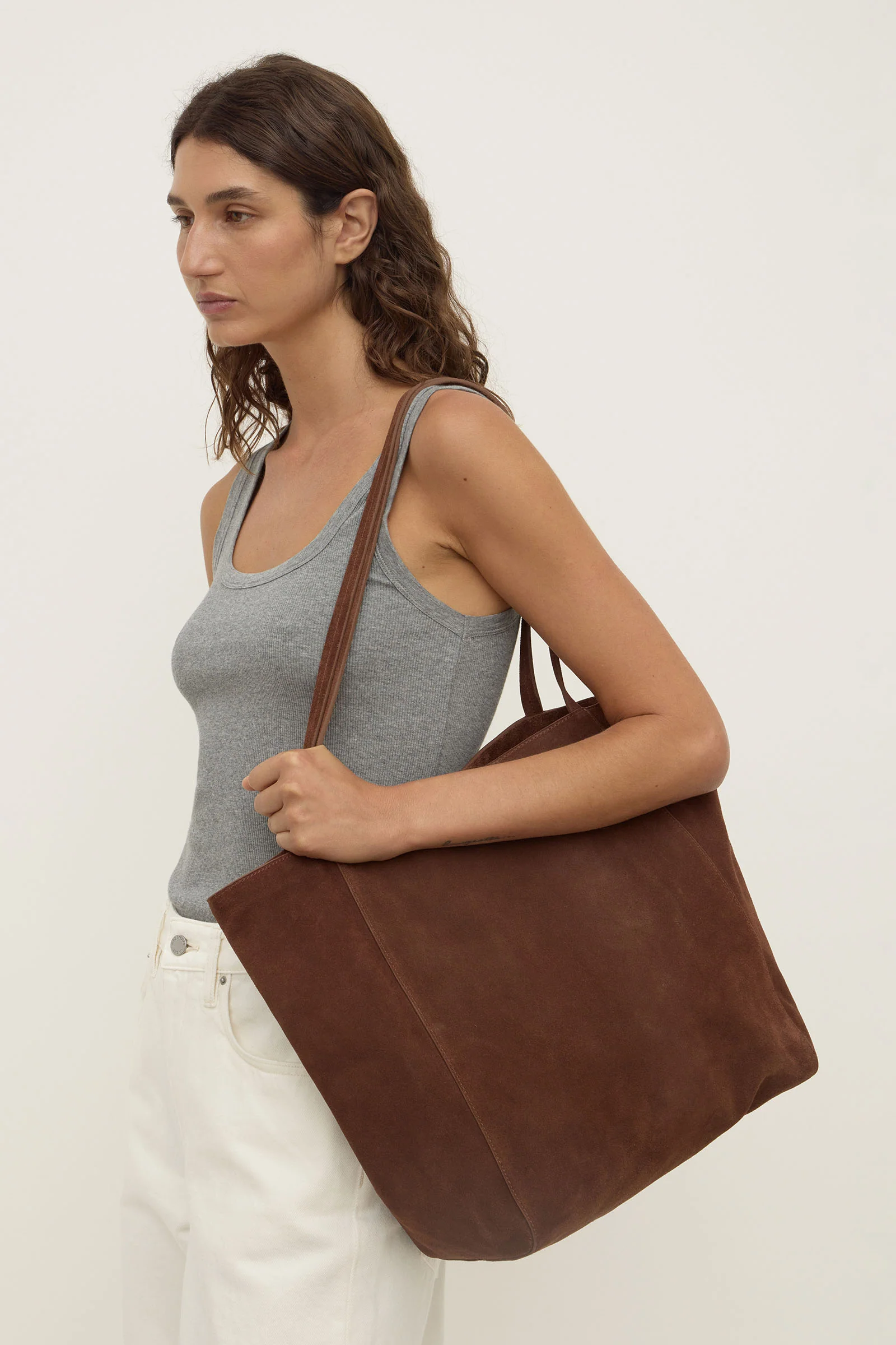 Paige Suede Tote Bag
