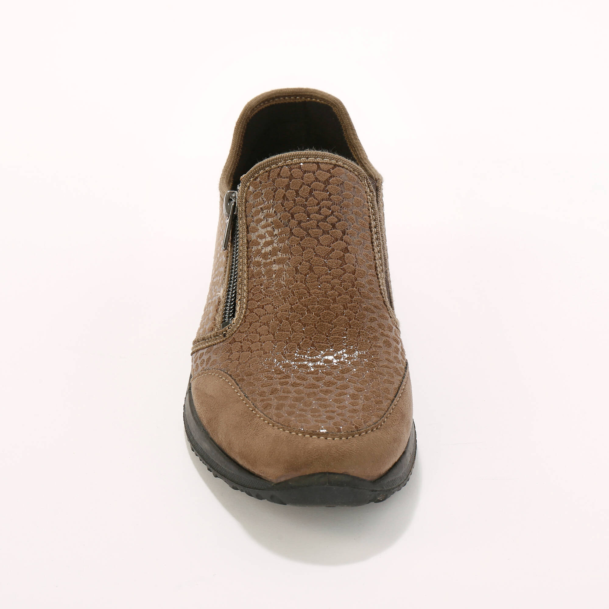 Baskets zippées spécial pieds sensibles en tissu extensible