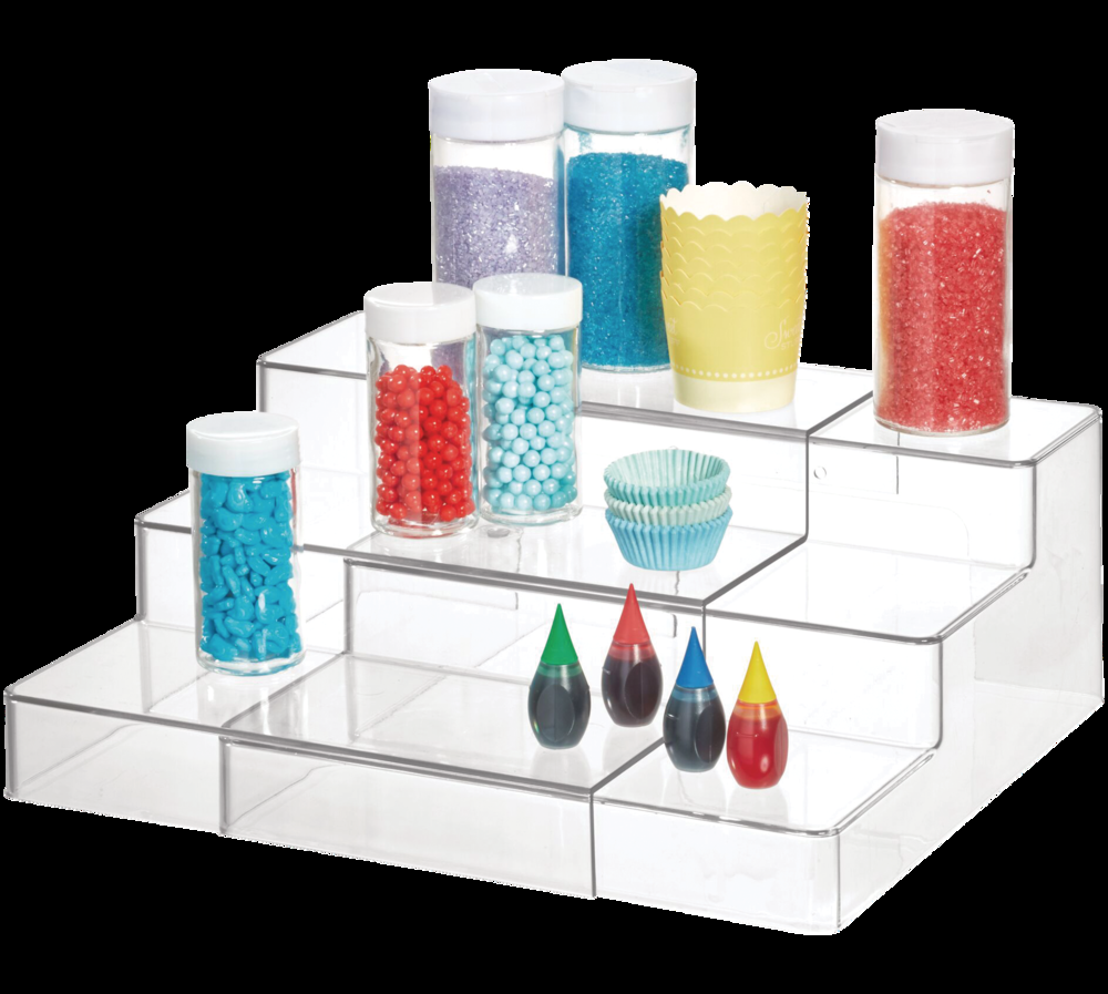 The Home Edit by iDESIGN Clear 3-Tier Expandable Organizing Storage Shelf