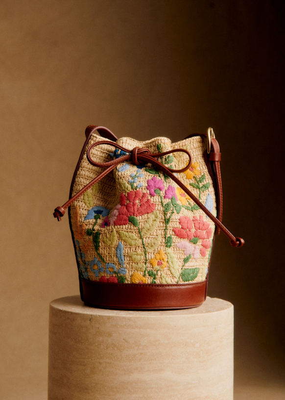 Mini Farrow Raphia Bag