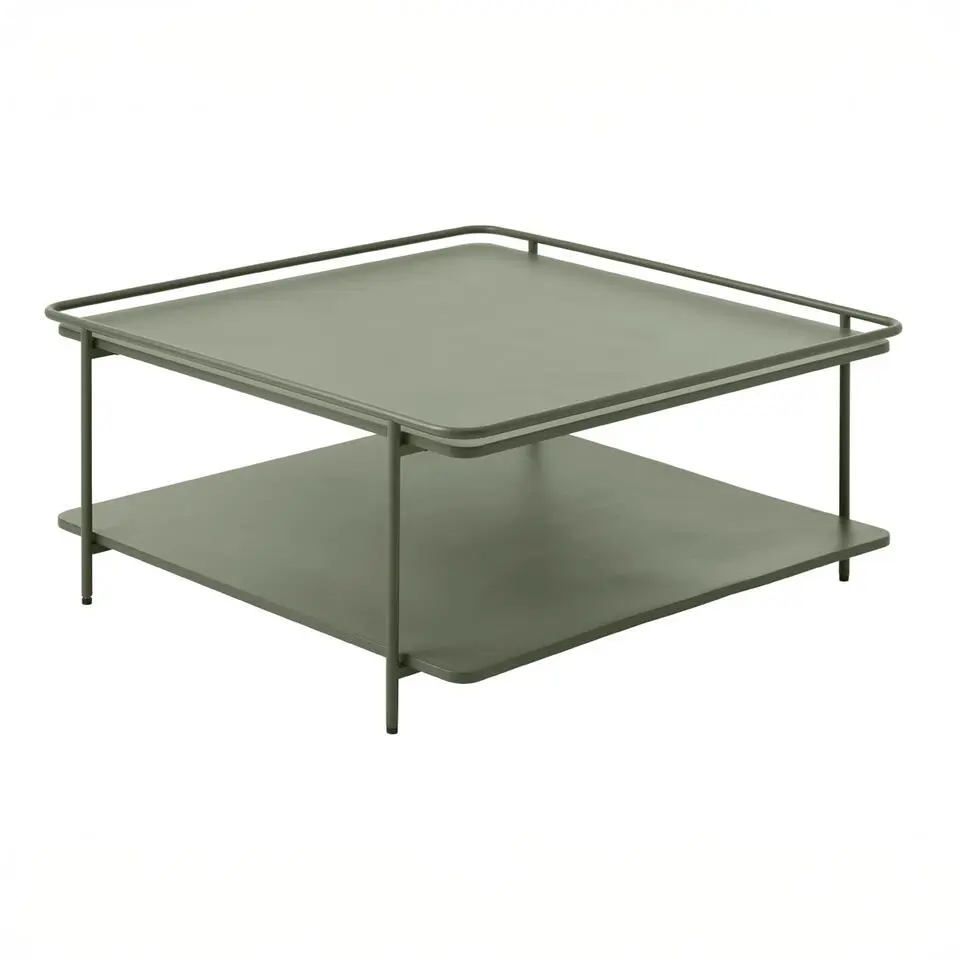 Salontafel Groen Metaal - 75x75x34,3cm - Yuba