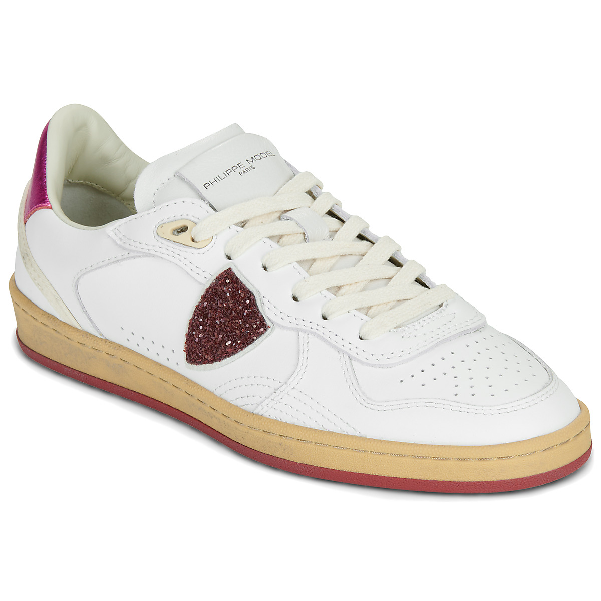 Philippe Model - PGAL LOW WOMAN - White / Pink