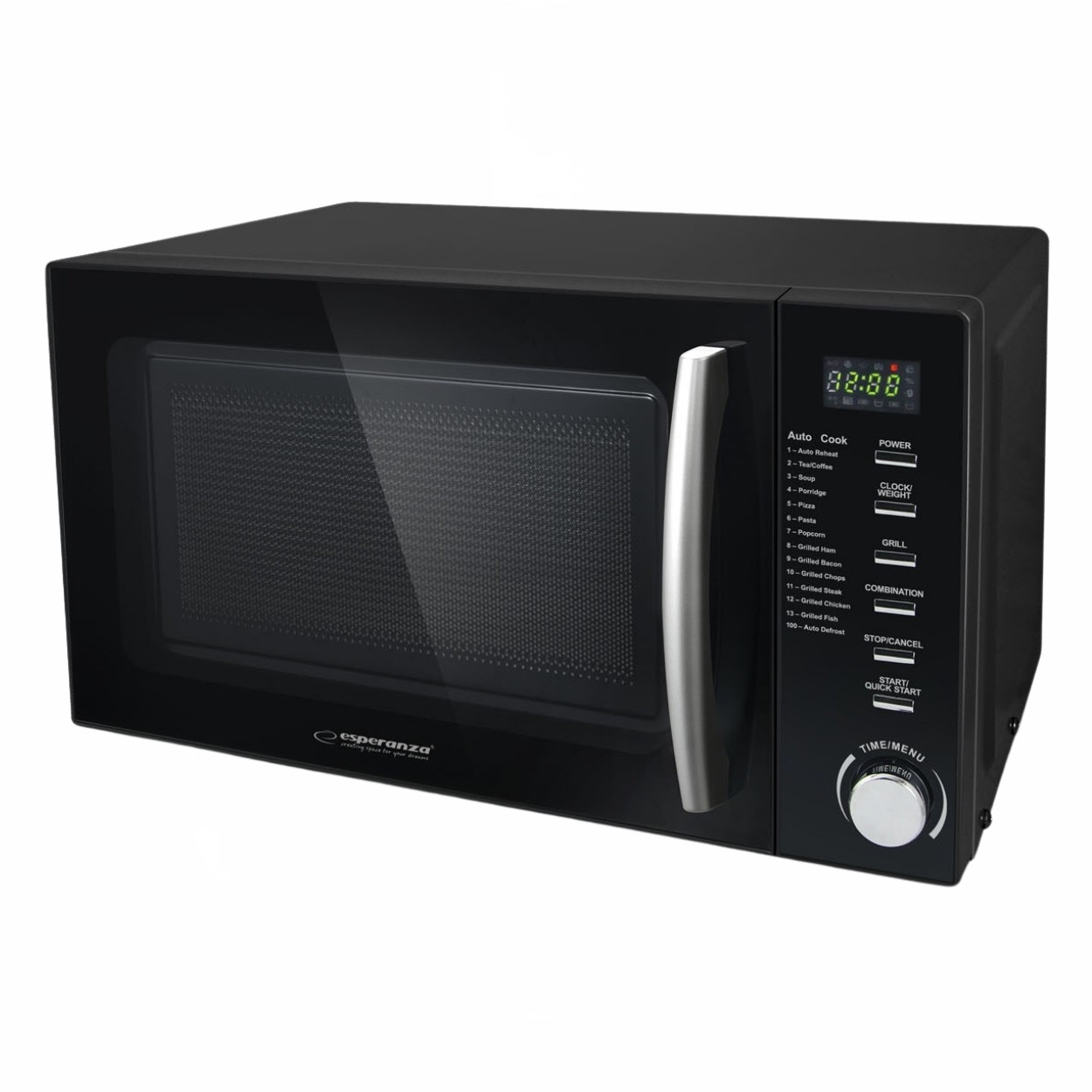 Kuchenka mikrofalowa ESPERANZA COCINERO EKO010 czarna 1200W 20L