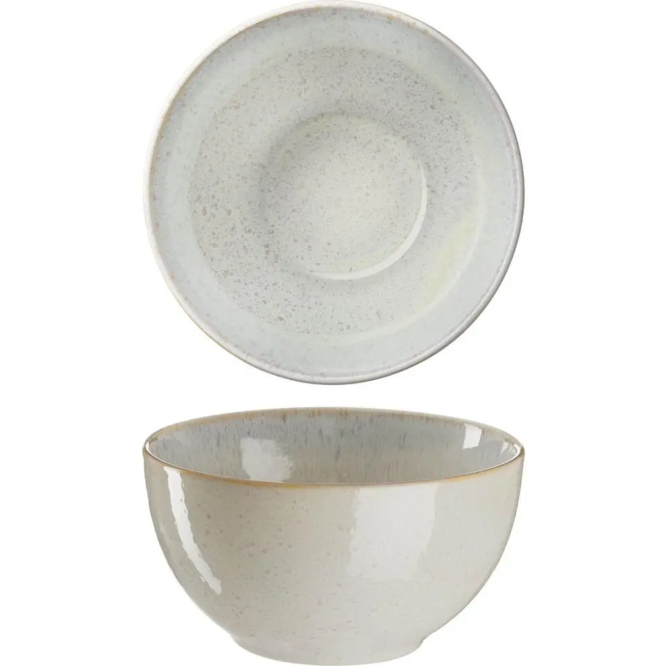 tectake Serviesset Mare van aardewerk, voor 6 personen, Grijs