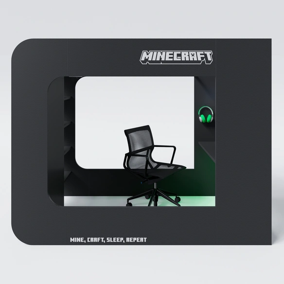 Bett »MINECRAFT«, BxLxH: 126 x 233 x 185 cm