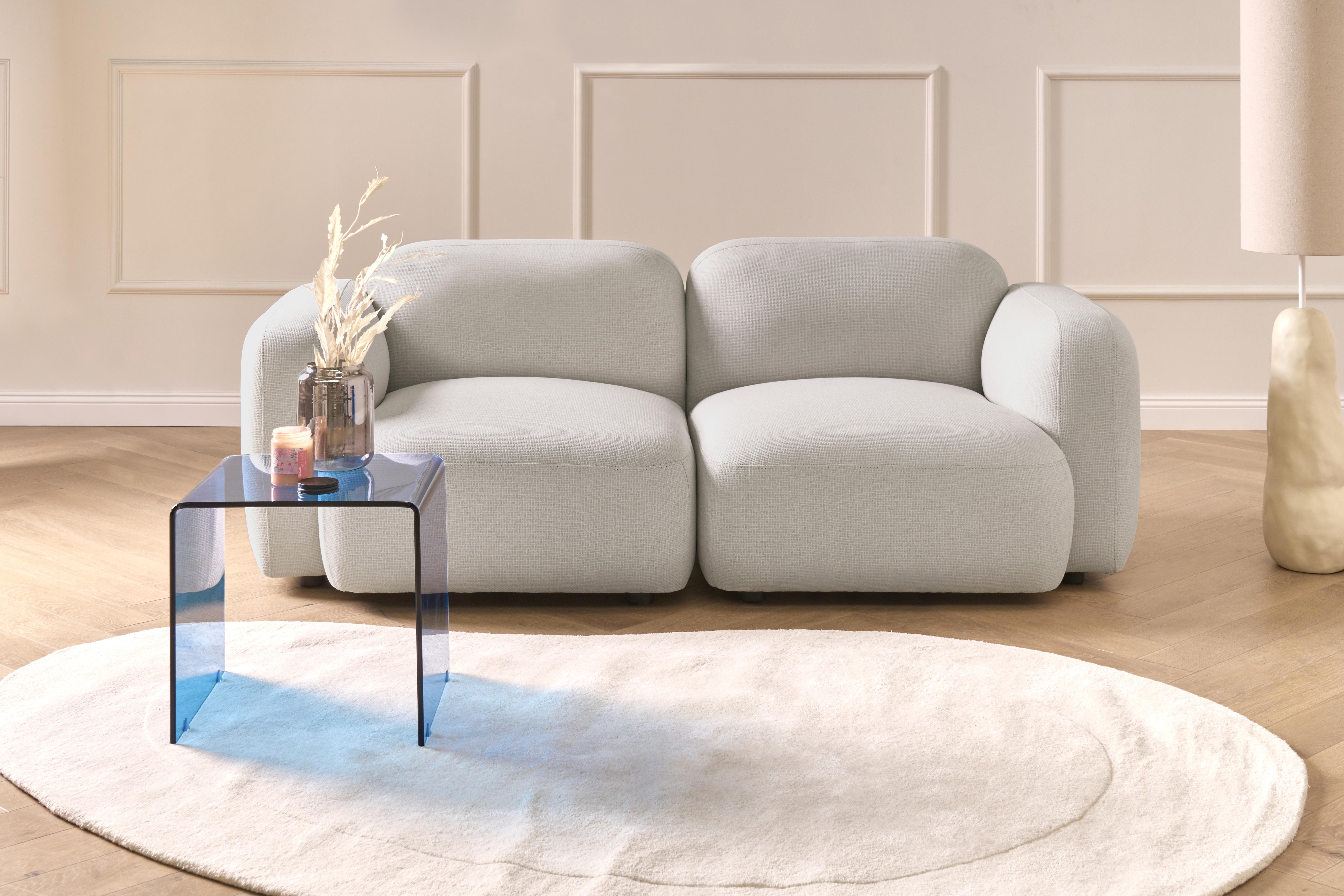 Sofa 3 Seater AFOSS Fabric Light Beige