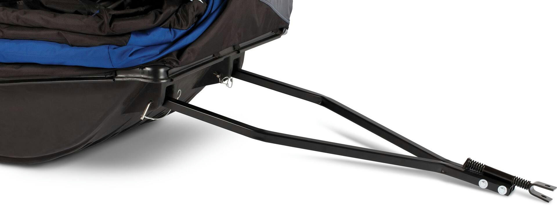 Rhino Otter Sled Ice Fishing Tow Hitch with Pins, Small, Black