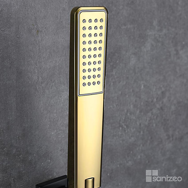 Mitigeur Bain/Douche Noir Mat et Or Brillant IMEX SUECIA BDC032-7NGOLD