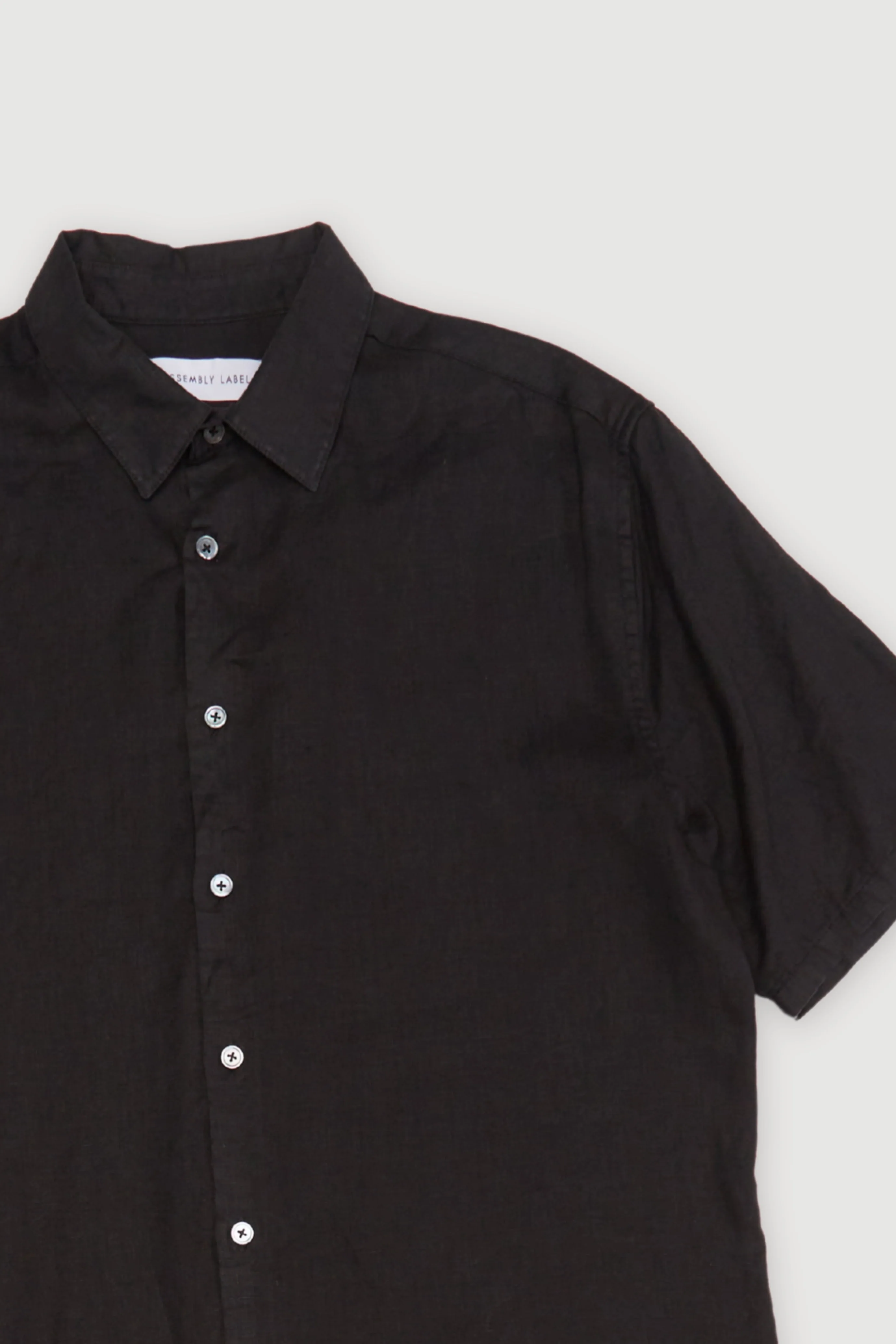Re-Worn Mens Linen Short Sleeve Shirt