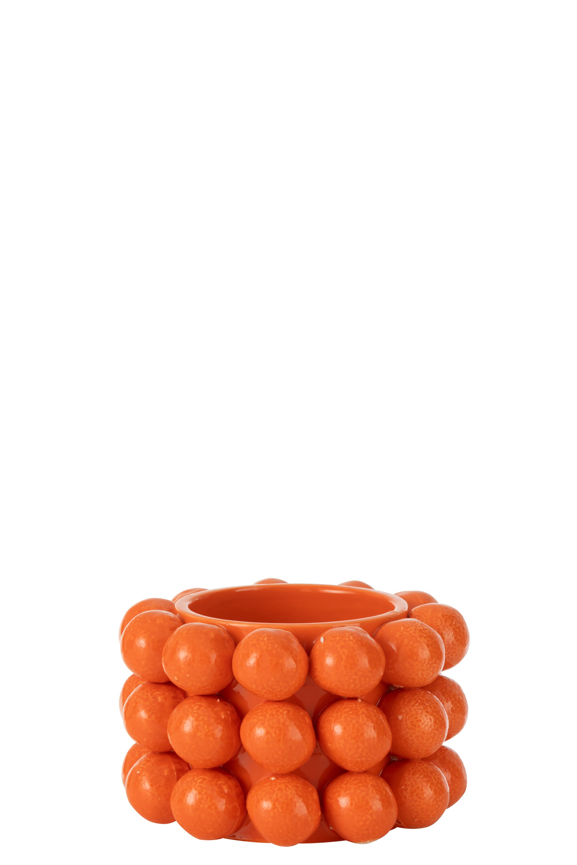 J-Line bloempot Sinaasappels - keramiek - oranje - small - Ø