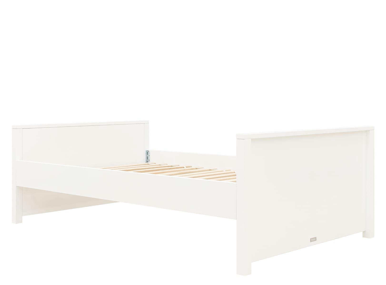 JONNE - Grand lit 120x200 en MDF blanc