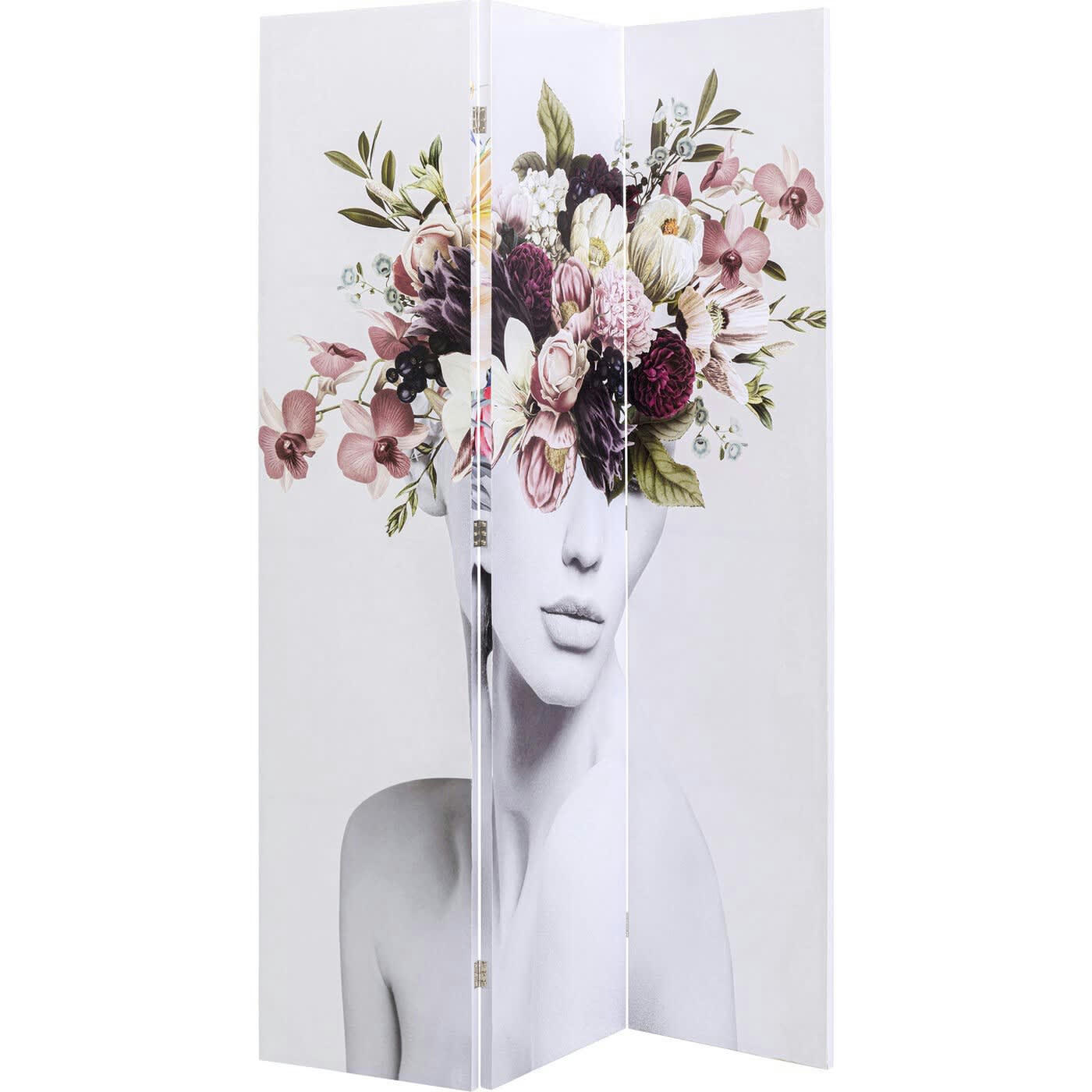 - Paravent femmes fleurs blanc Kare Design