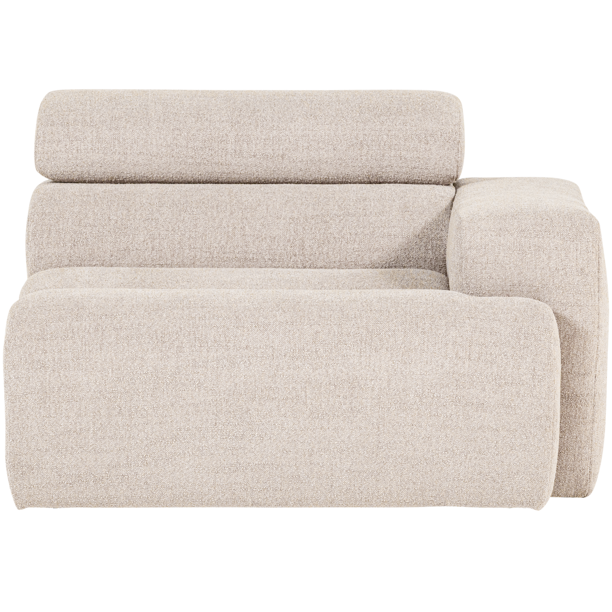 WOOOD 1-zits element bank arm rechts Novi - Polyester - Naturel - 86x109x113