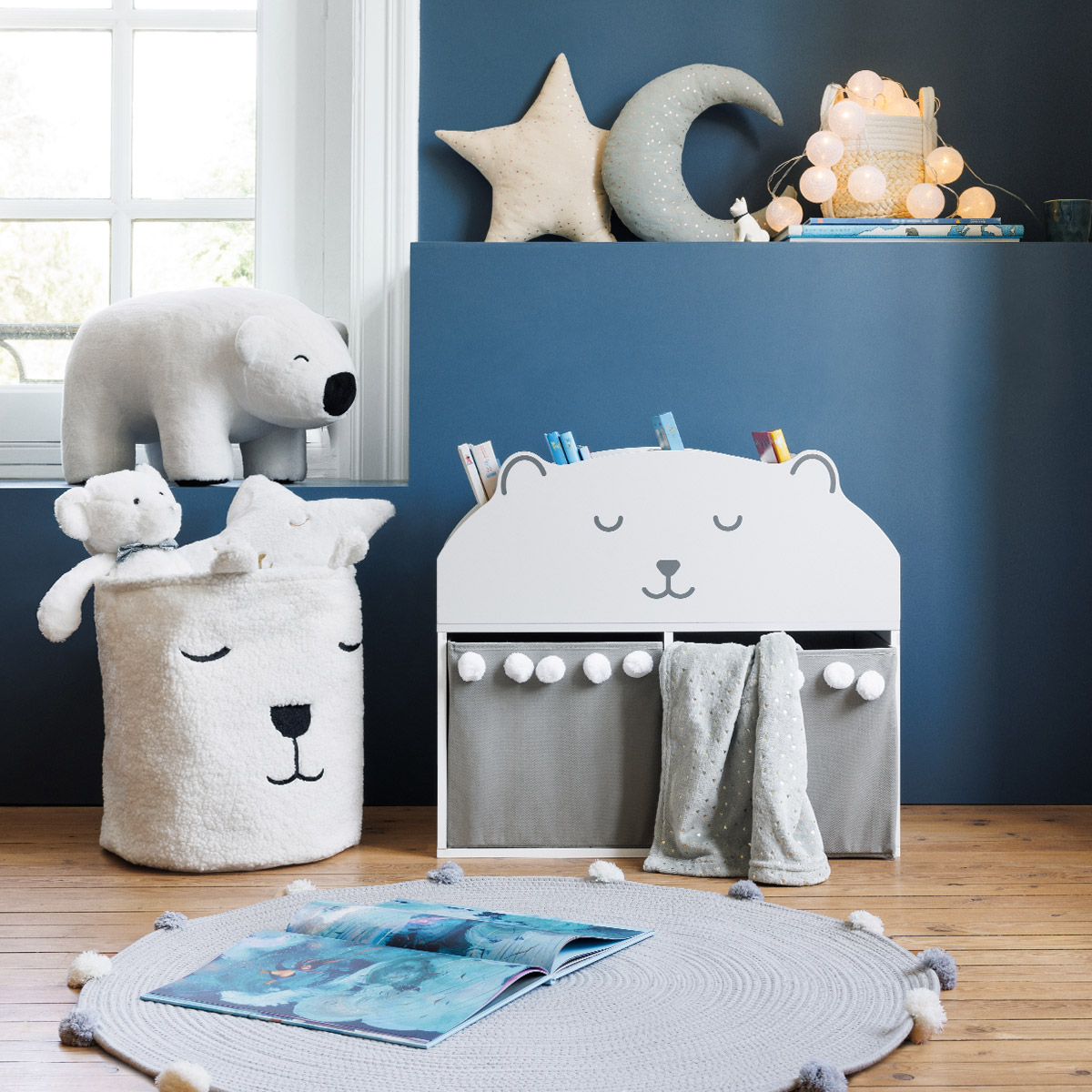 Footstool "Ours polaire" White