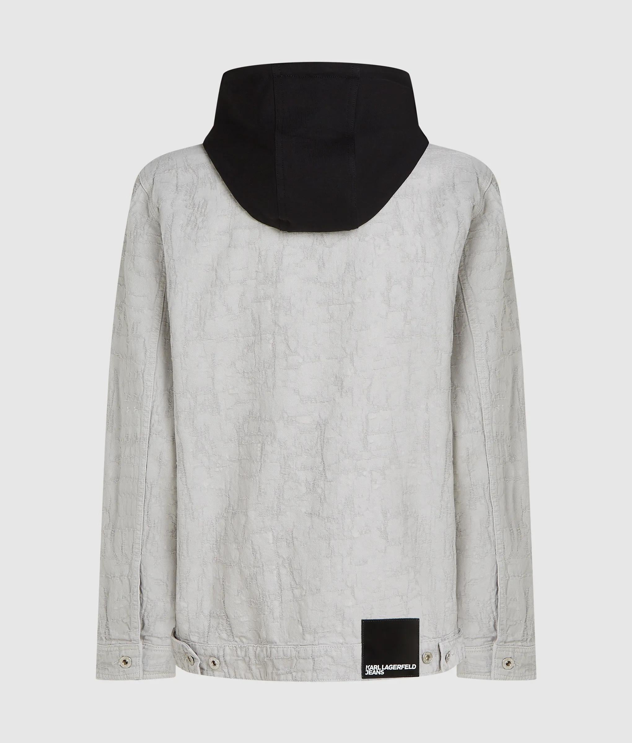Jacquard hooded jacket