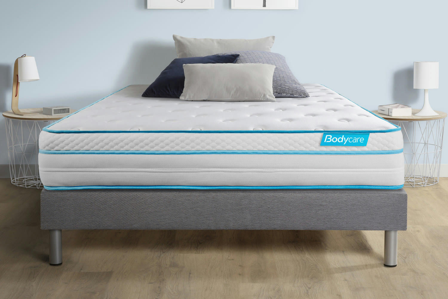 BODYMAX - Ensemble 180x200 Mémoire de forme et micro ressorts ensachés - sommier