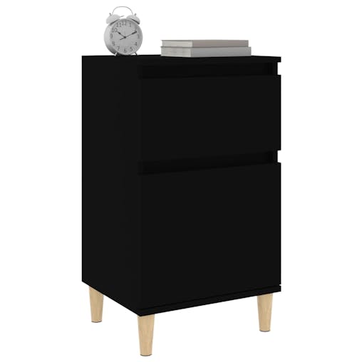 NNEVL Bedside Cabinet Black 40x35x70 cm