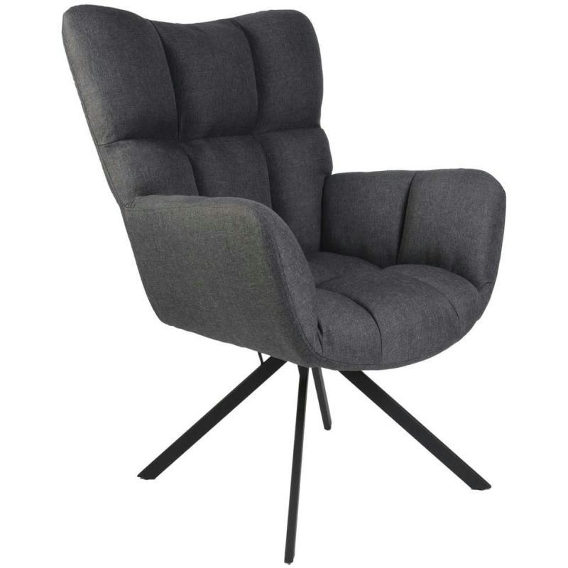 WASHINGTON - Fauteuil pivotant en tissu gris
