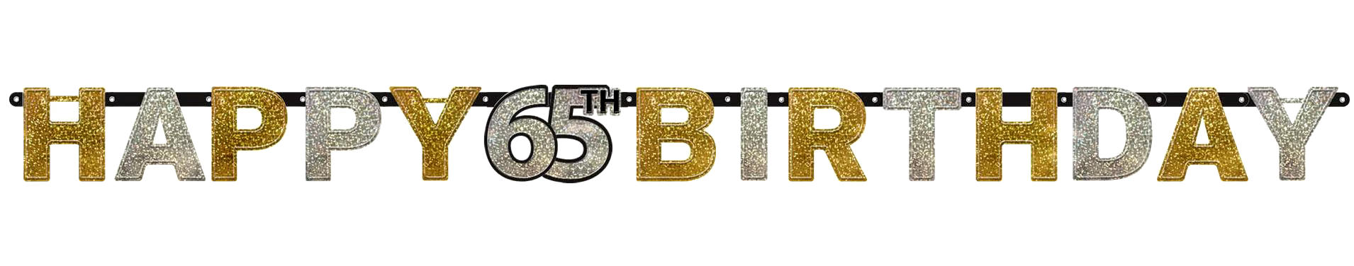 Prismatic 65th Birthday Banner, Sparkling Celebration
