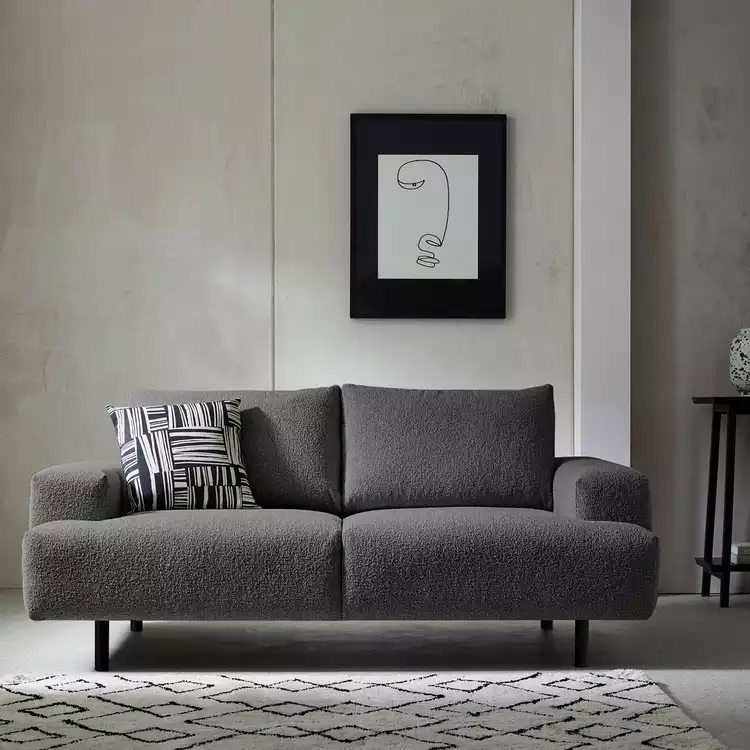 Habitat Julien Fabric 2 Seater Sofa - Charcoal
