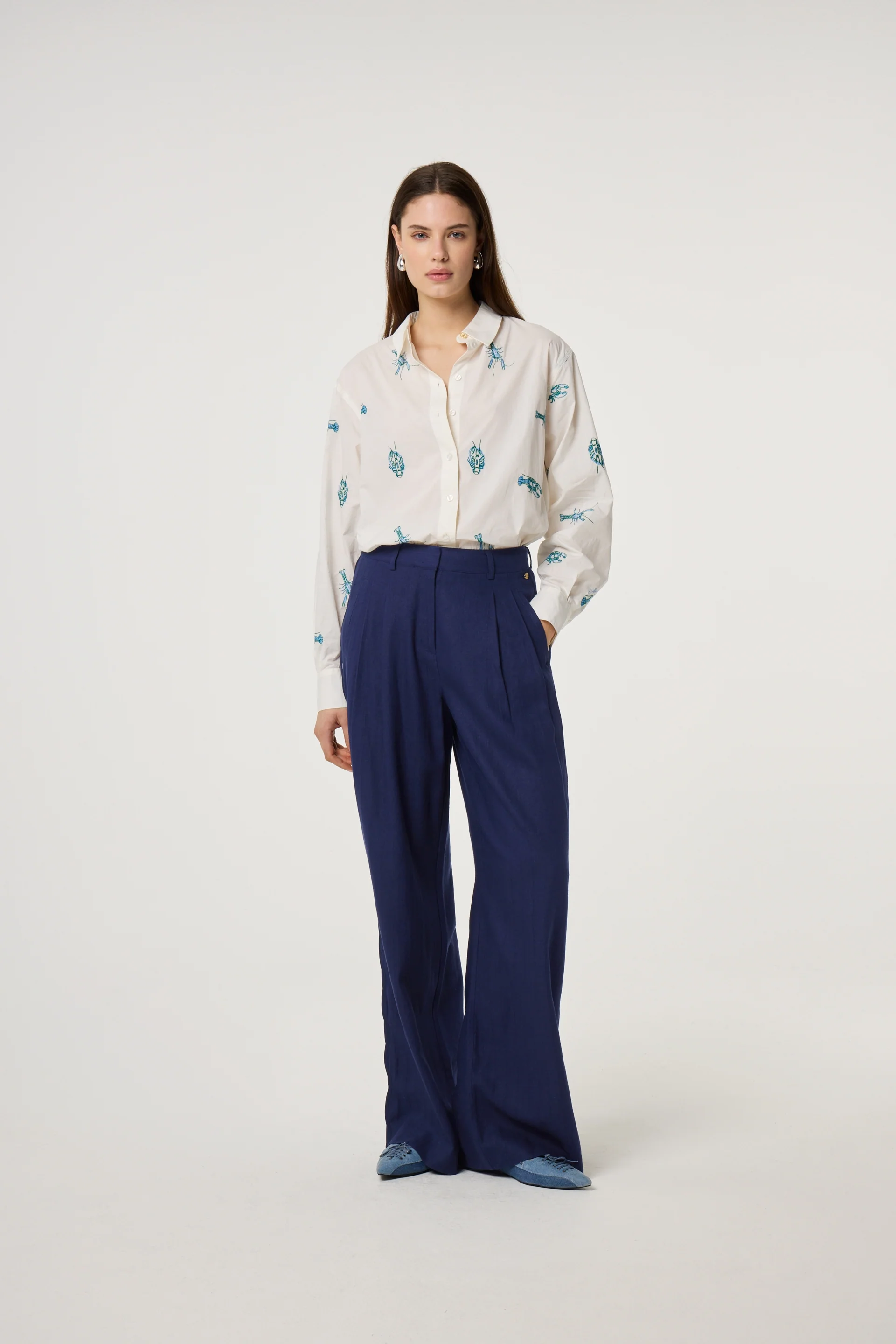 Alex Langoustine Blouse | Cosy White