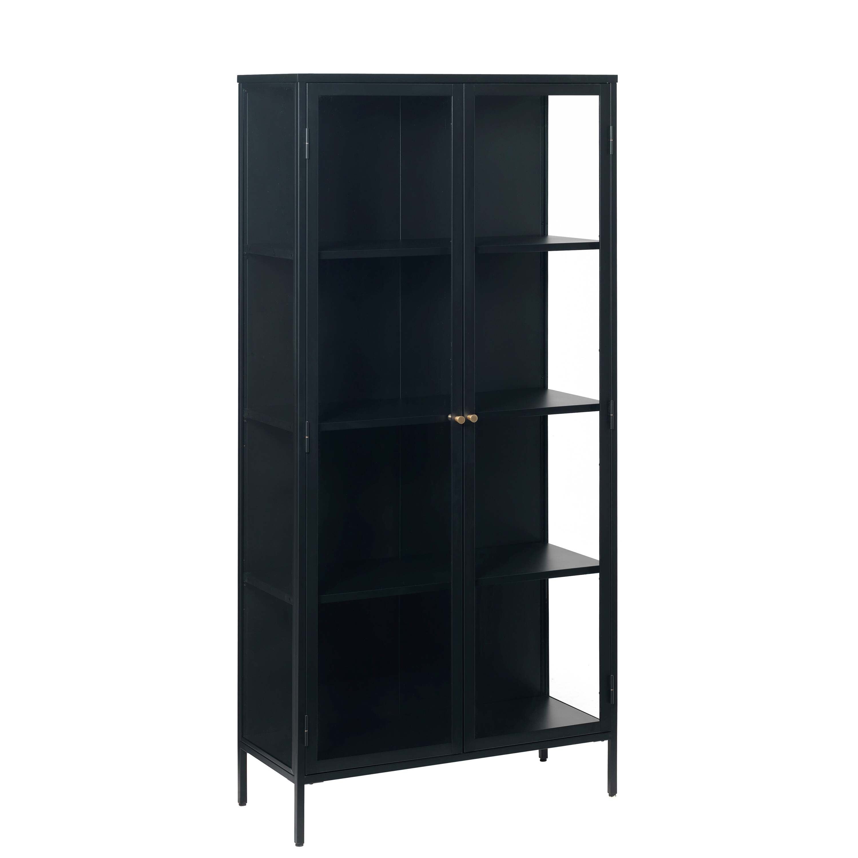 Rebellenclub Nimbin Vitrinekast - 190 x 90 cm - Zwart