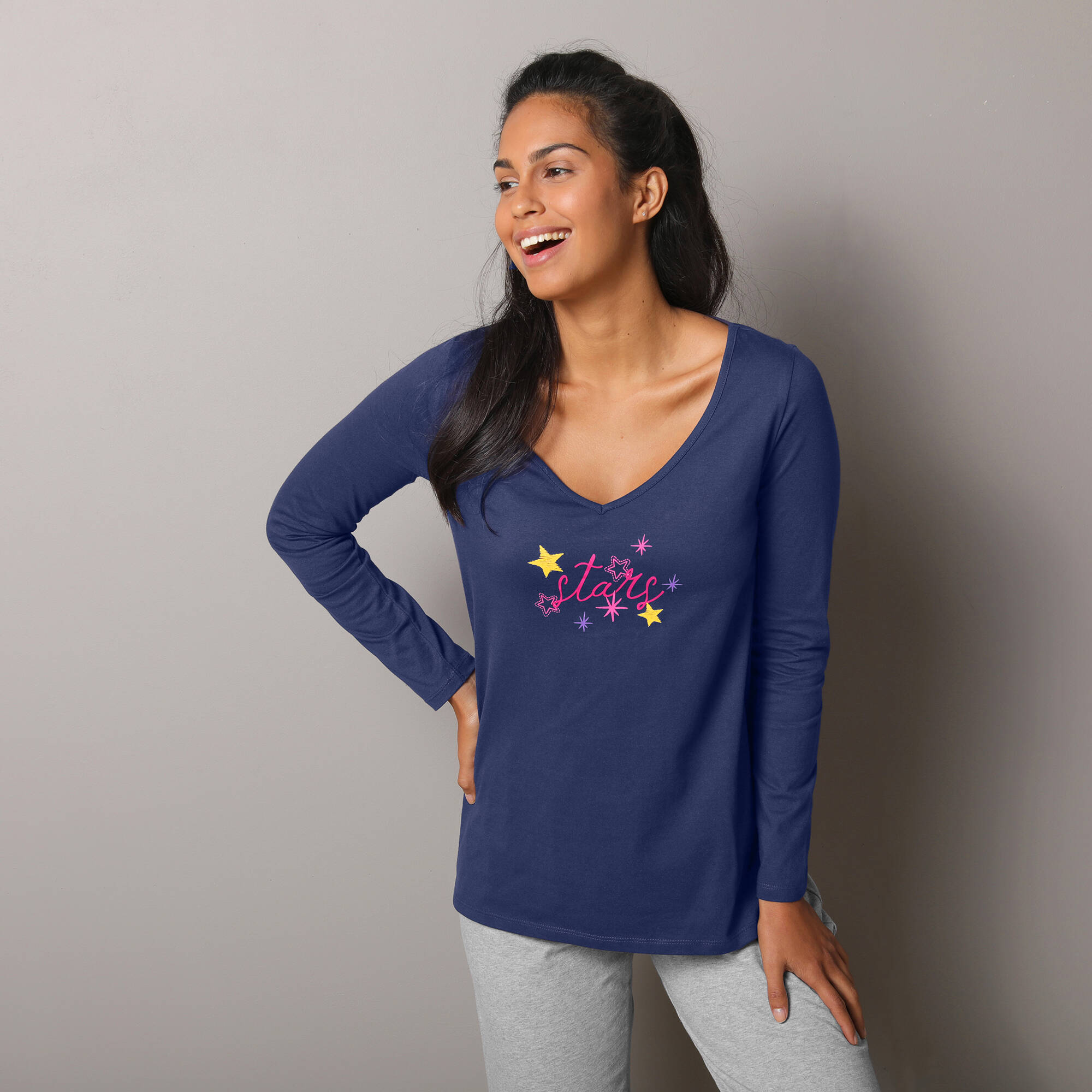 T-shirt de pyjama manches longues imprimé Estrella