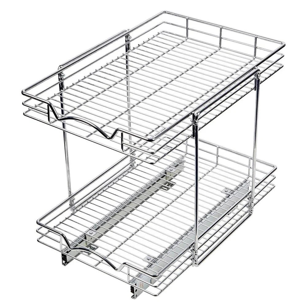 Slide Cabinet Organizer -14Wx21Dx17-3/4H, Min 15-1/2 Cabinet width