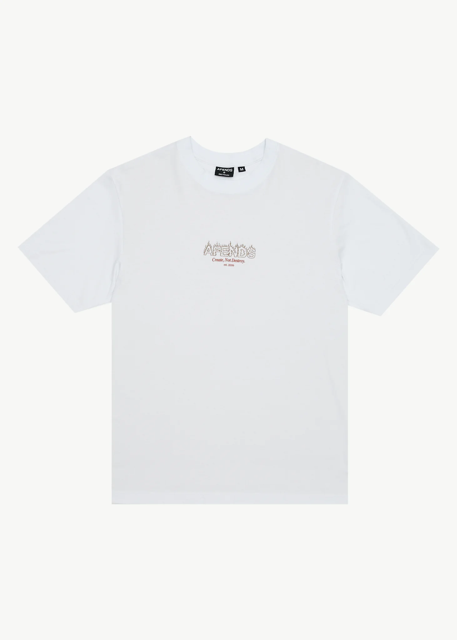 AFENDS Mens Ember - Retro Tee - White