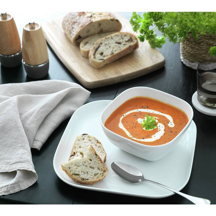 Habitat Riko Square 4 Piece Cereal Bowls - White