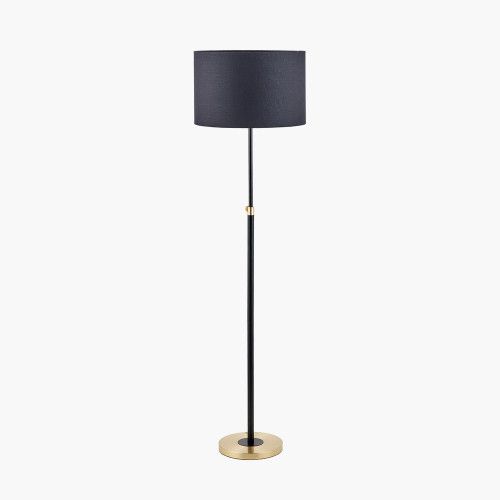 Ruma Black and Gold Adjustable Height Floor Lamp