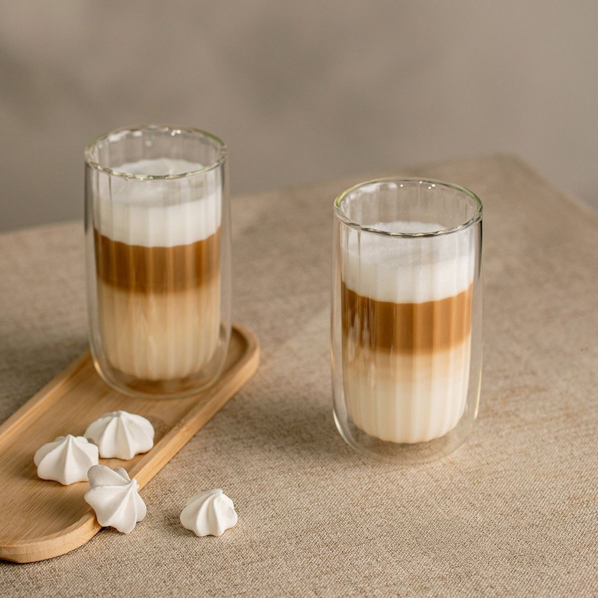 Zestaw szklanek CEMBRA GROOVE z podwójną ścianką bez ucha, 2 szt. 0,35 l