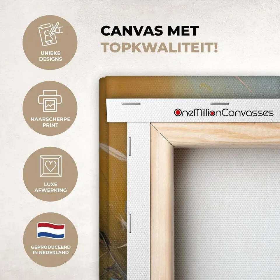 MuchoWow Canvas Schilderij 120x80cm Bloemen Kunst Natuur