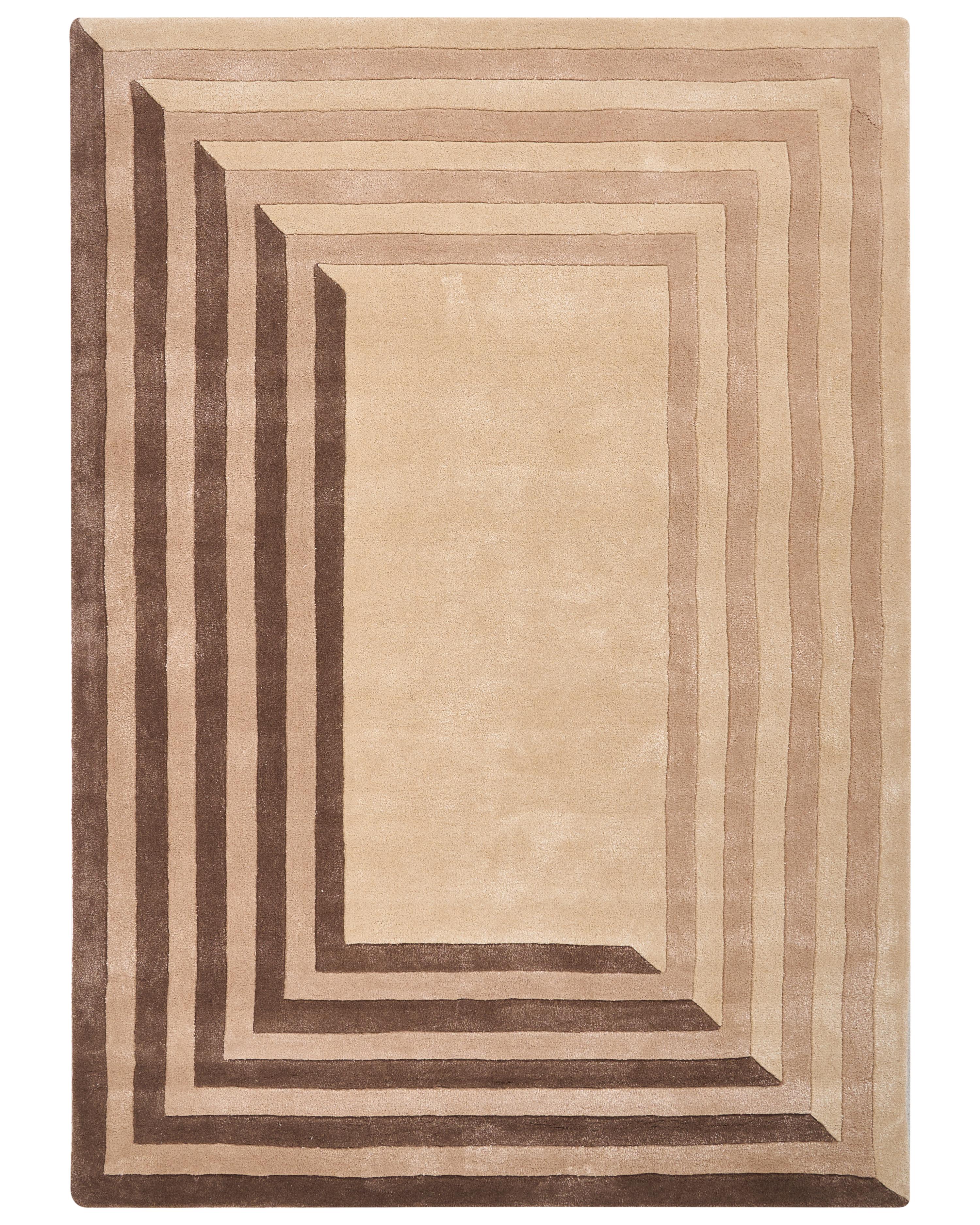 Rug SARAI Beige 160 x 230 cm Viscose