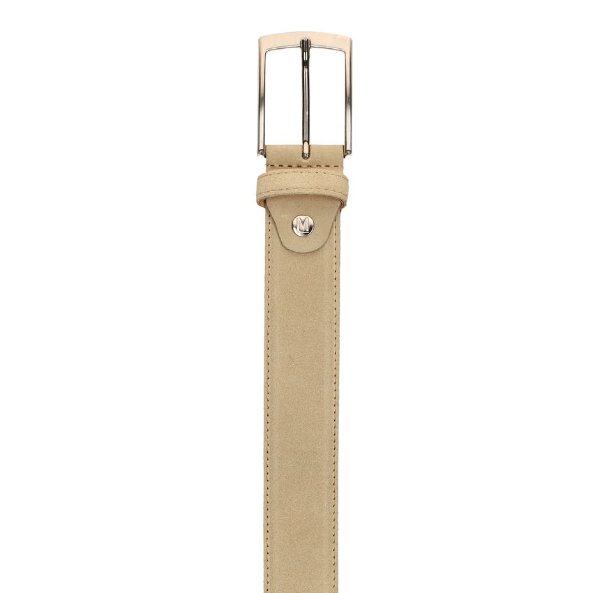 Manfield Beige suède riem