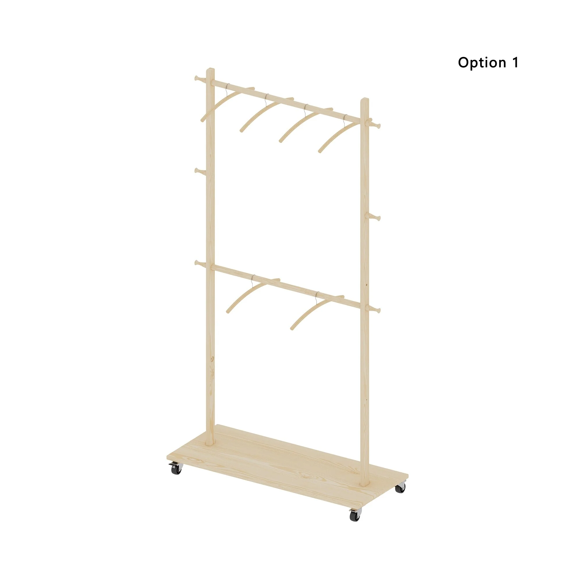 Simple Style Garment Rack with Freestanding Single Rod, Multifunctional Design, Adjustable NonSlip Feet, for Bedroom, Black