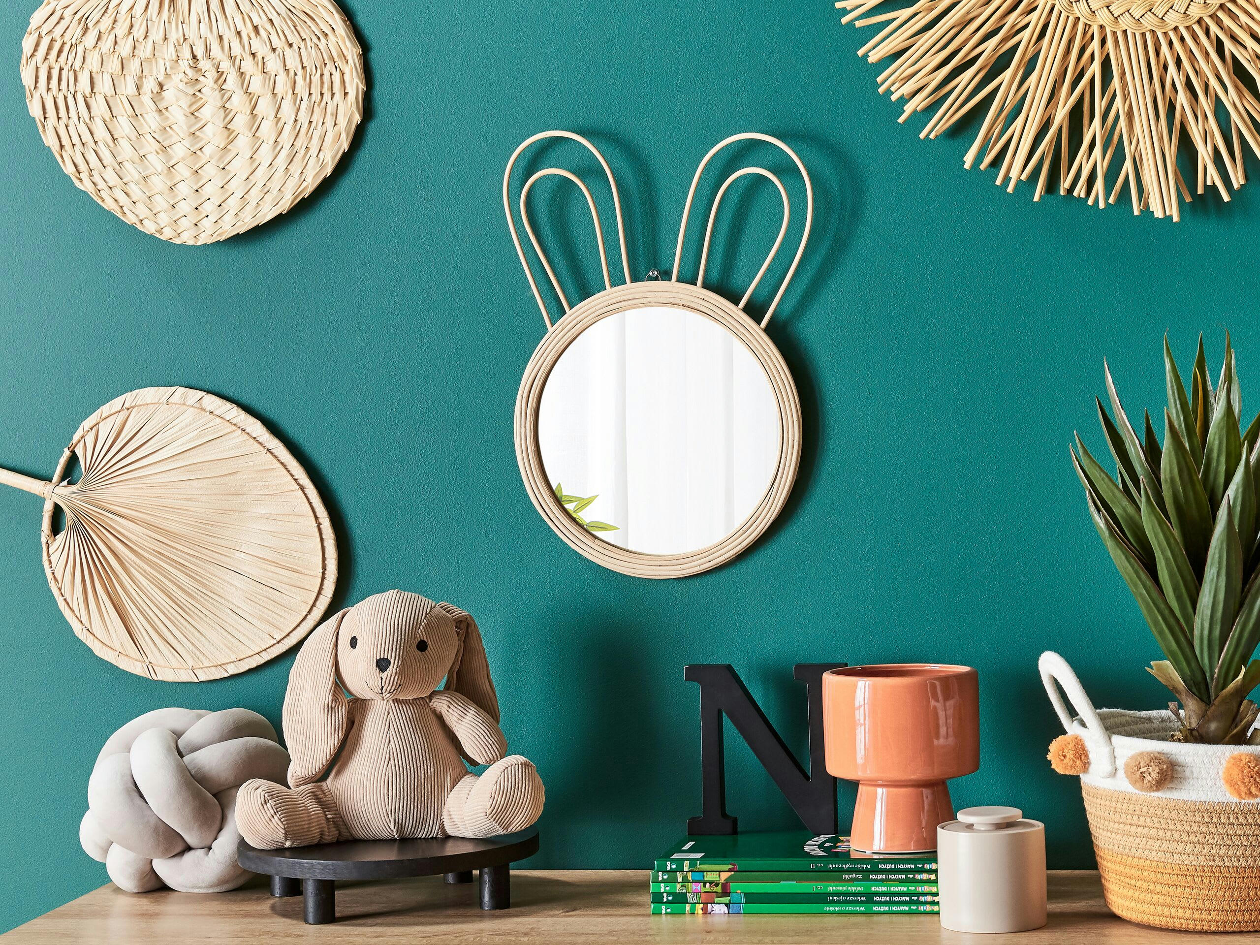 GOLONG - Miroir en bois solide naturel 45x26