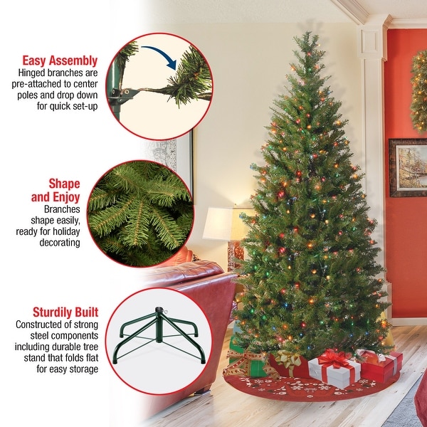 7.5 ft. Aspen Spruce Tree with Multicolor Lights