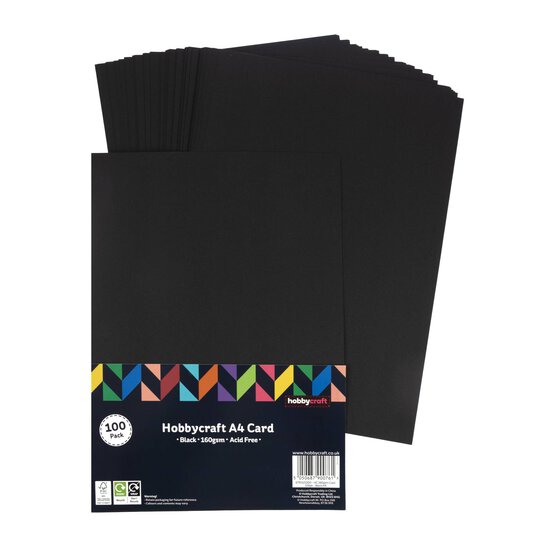 Black Card A4 100 Pack