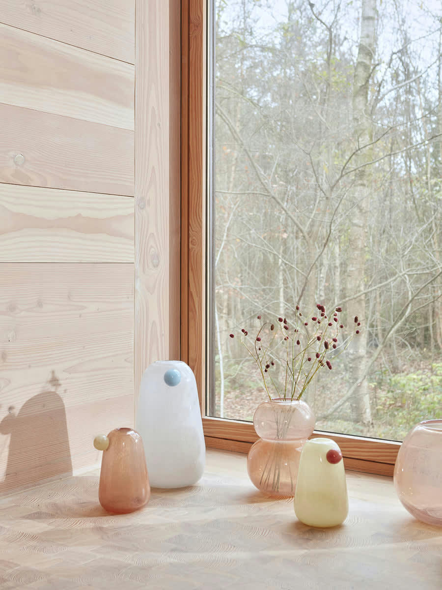 LASI - Vase rouge en verre Ø19,5xH23cm